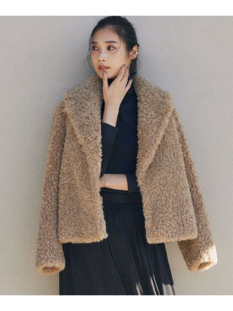 未使用 23区 ECOPEL プードルファー コート ジャケット アウター 38