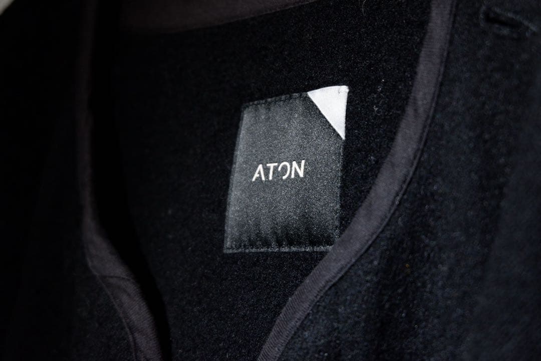 21AW ATON ショートモッズコート チャコールグレー サイズ2