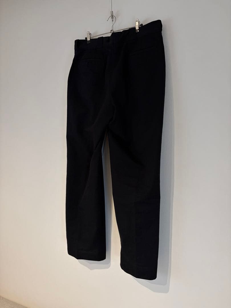 25SS COMOLI ポストワークツイルパンツ BLACK 4