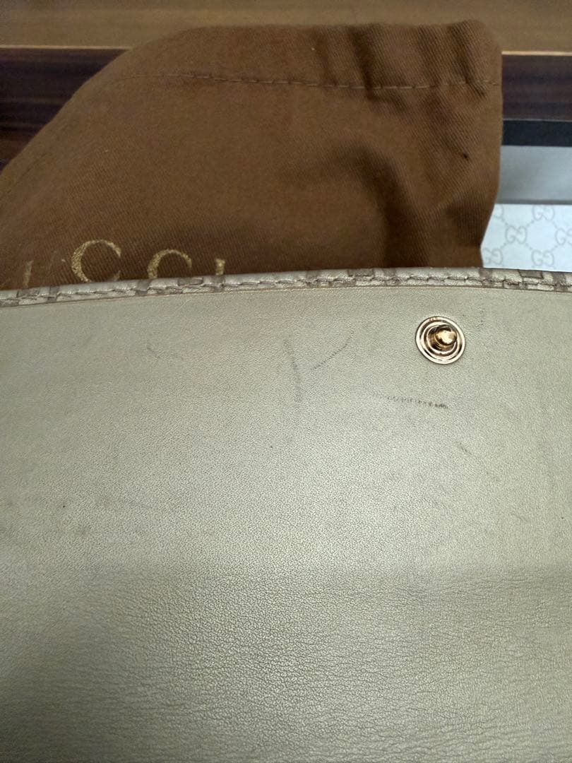 GUCCI ゴールド GGパターン 長財布