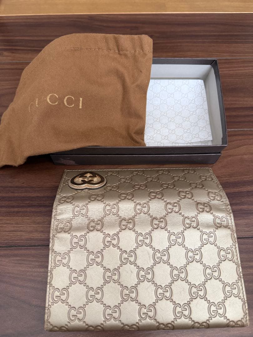 GUCCI ゴールド GGパターン 長財布