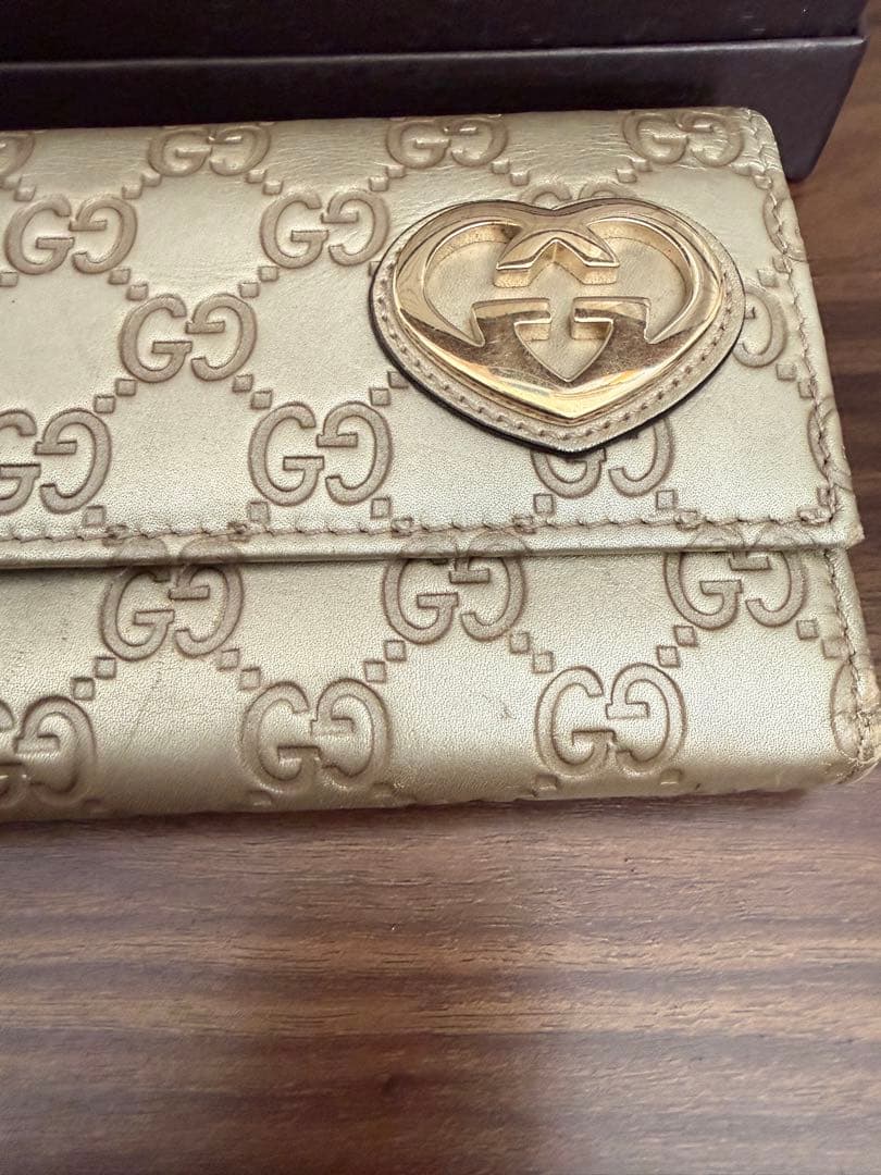 GUCCI ゴールド GGパターン 長財布