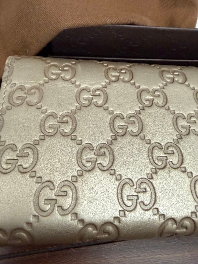 GUCCI ゴールド GGパターン 長財布