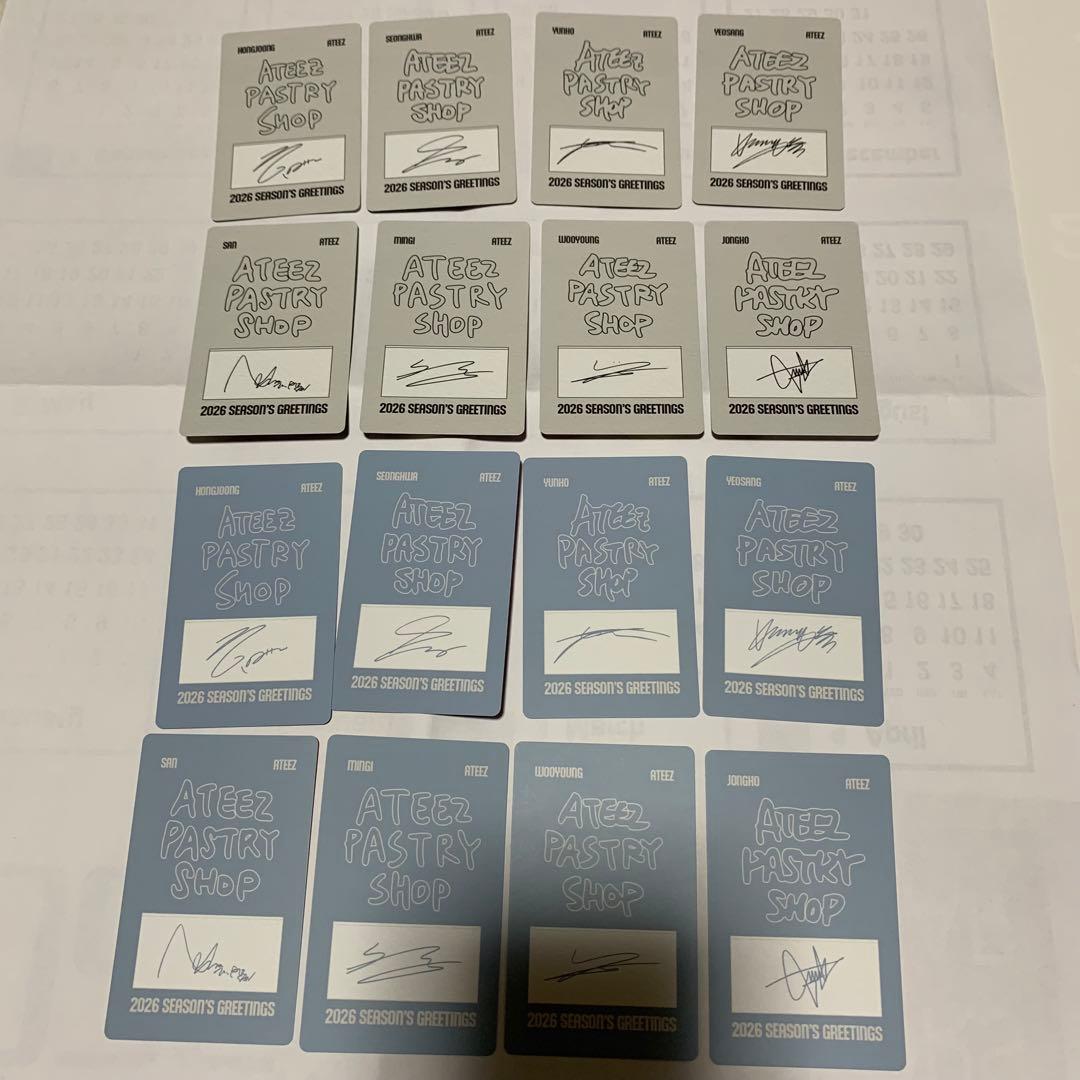 ATEEZシーグリ トレカ 2026 ホンジュン ソンファ ユノ ヨサン ミンギ