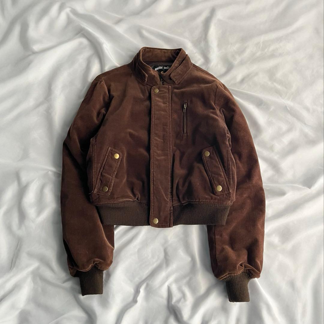 90s vintage コーデュロイ 短丈 ブルゾンジャケット グランジ y2k