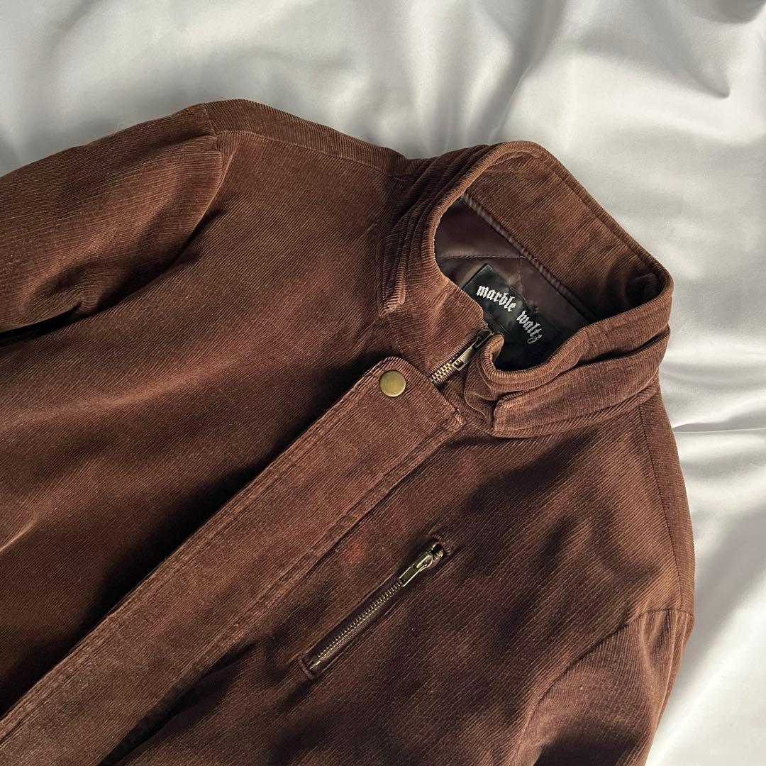 90s vintage コーデュロイ 短丈 ブルゾンジャケット グランジ y2k