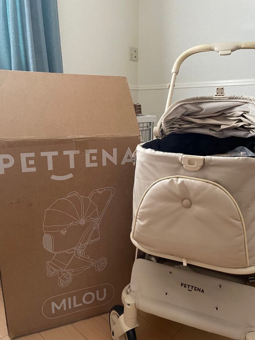 PETTENA MILOU クリームベージュ ペットカート+クッション3点セット