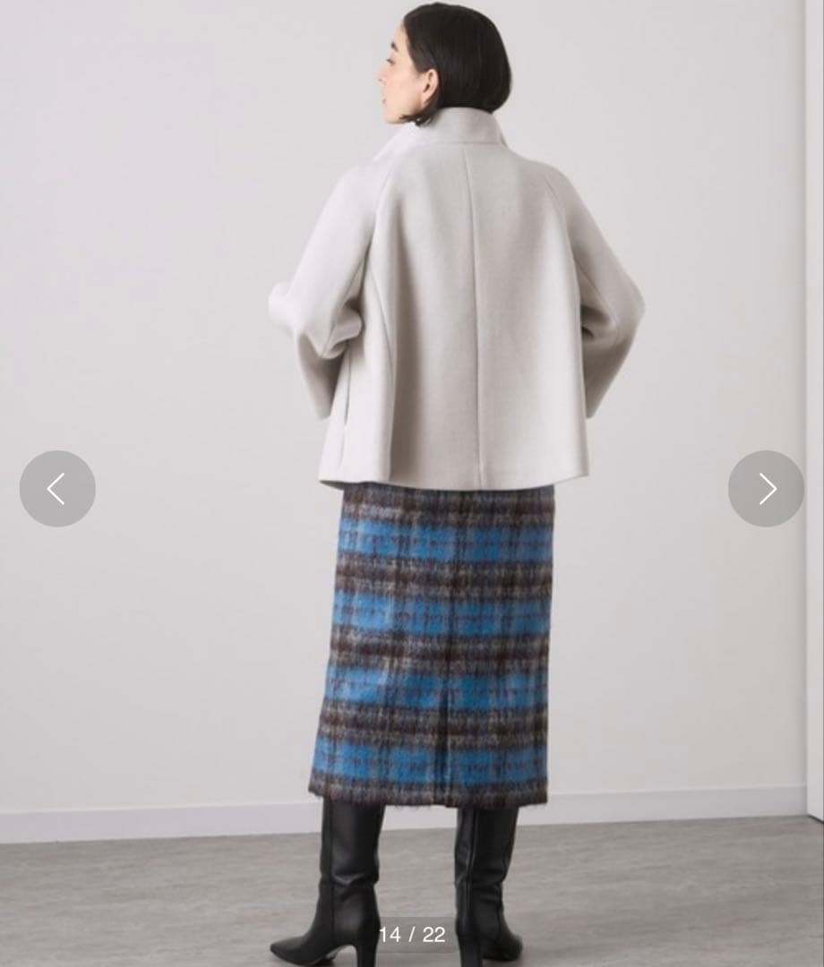 アナイ シャンブレーショートコート　ショートコート 2022 SS グレー