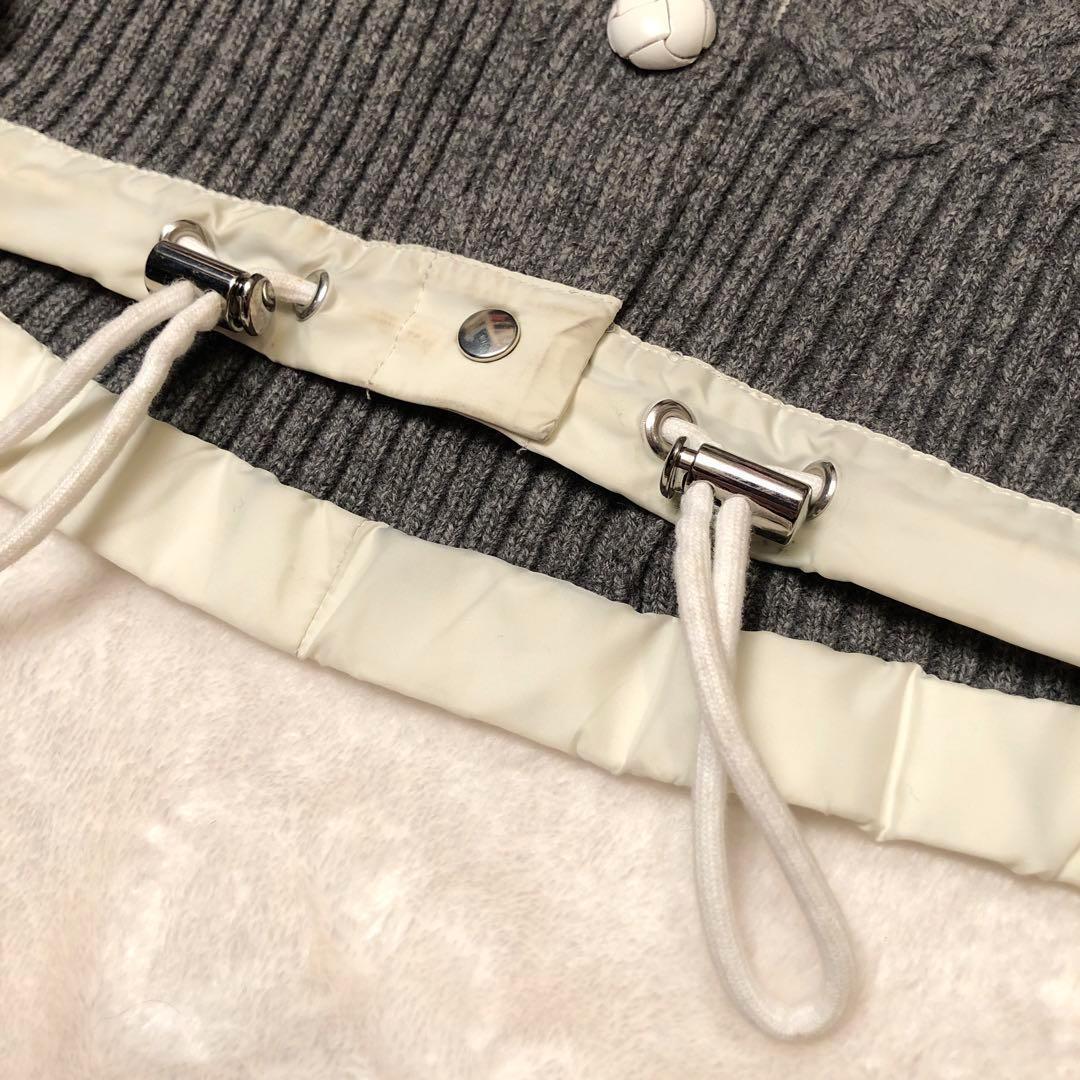 ★サイズ1★サカイ ドッキングウールカーディガン ケーブルニット S 異素材