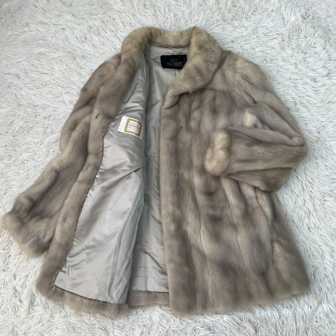 金サガ 毛皮コート ファーコート サファイアミンク 襟ボタン 11号 L