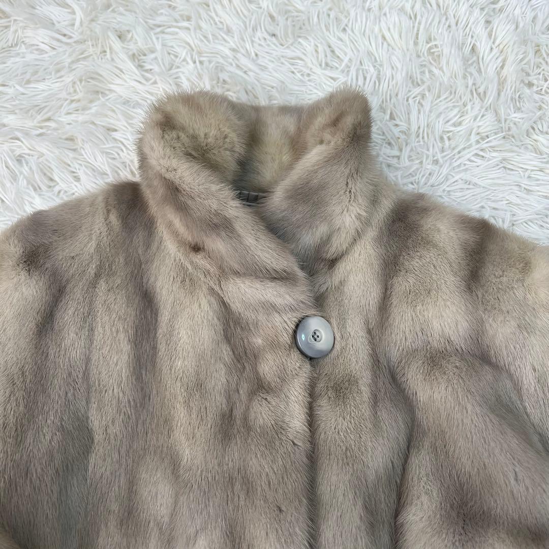 金サガ 毛皮コート ファーコート サファイアミンク 襟ボタン 11号 L