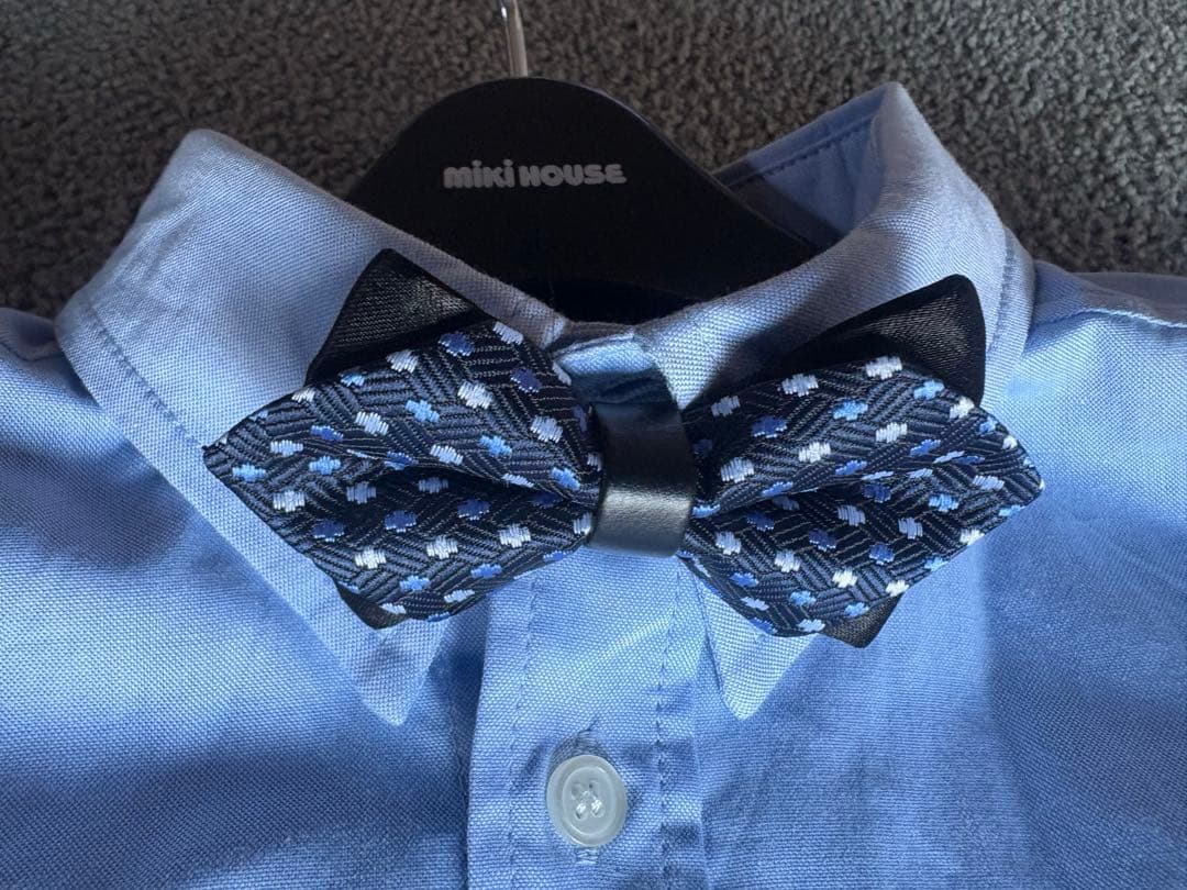 【美品】ミキハウスコレクション フォーマルスーツセット120cm 蝶ネクタイ付き