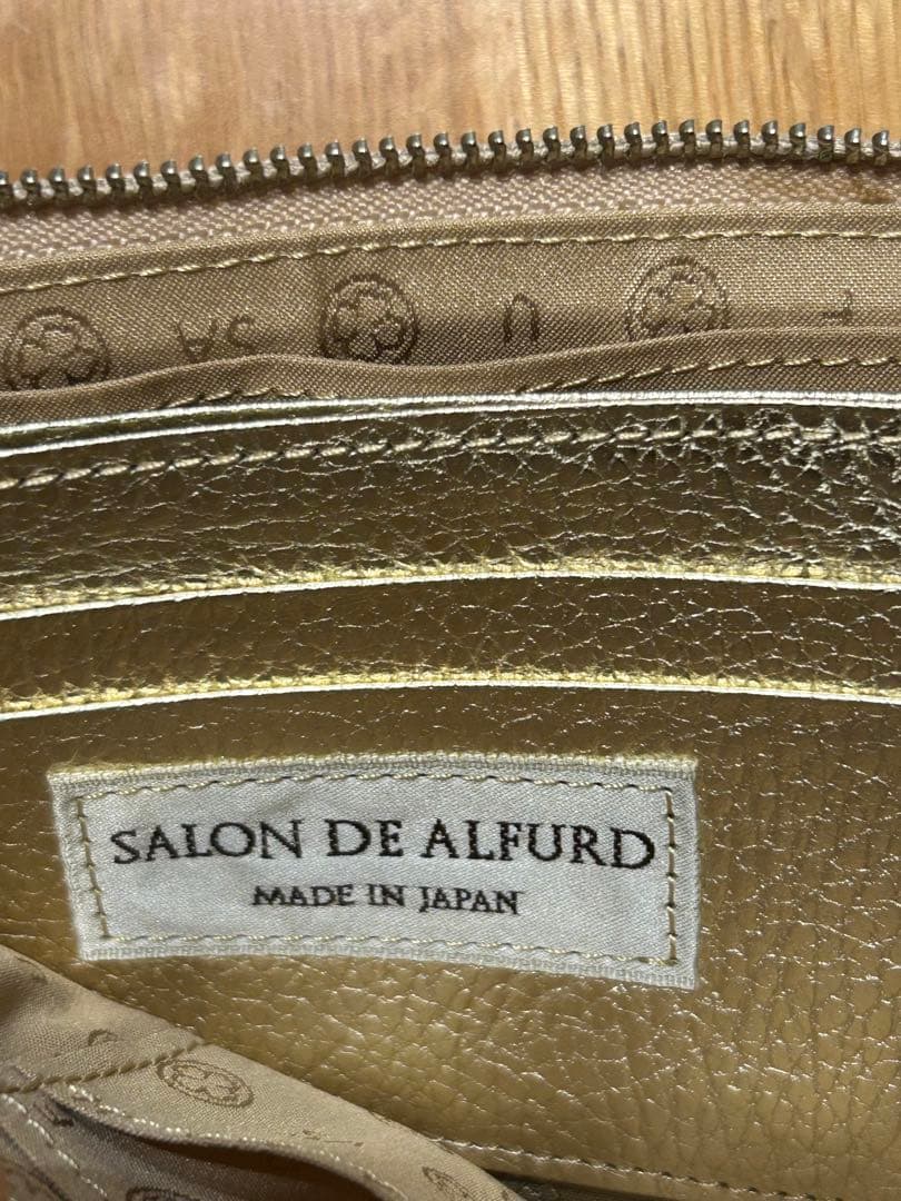 SALON DE ALFURD ゴールド スマイル L字ミニ財布