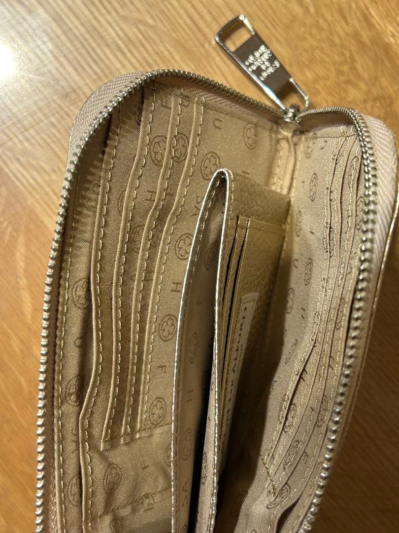 SALON DE ALFURD ゴールド スマイル L字ミニ財布