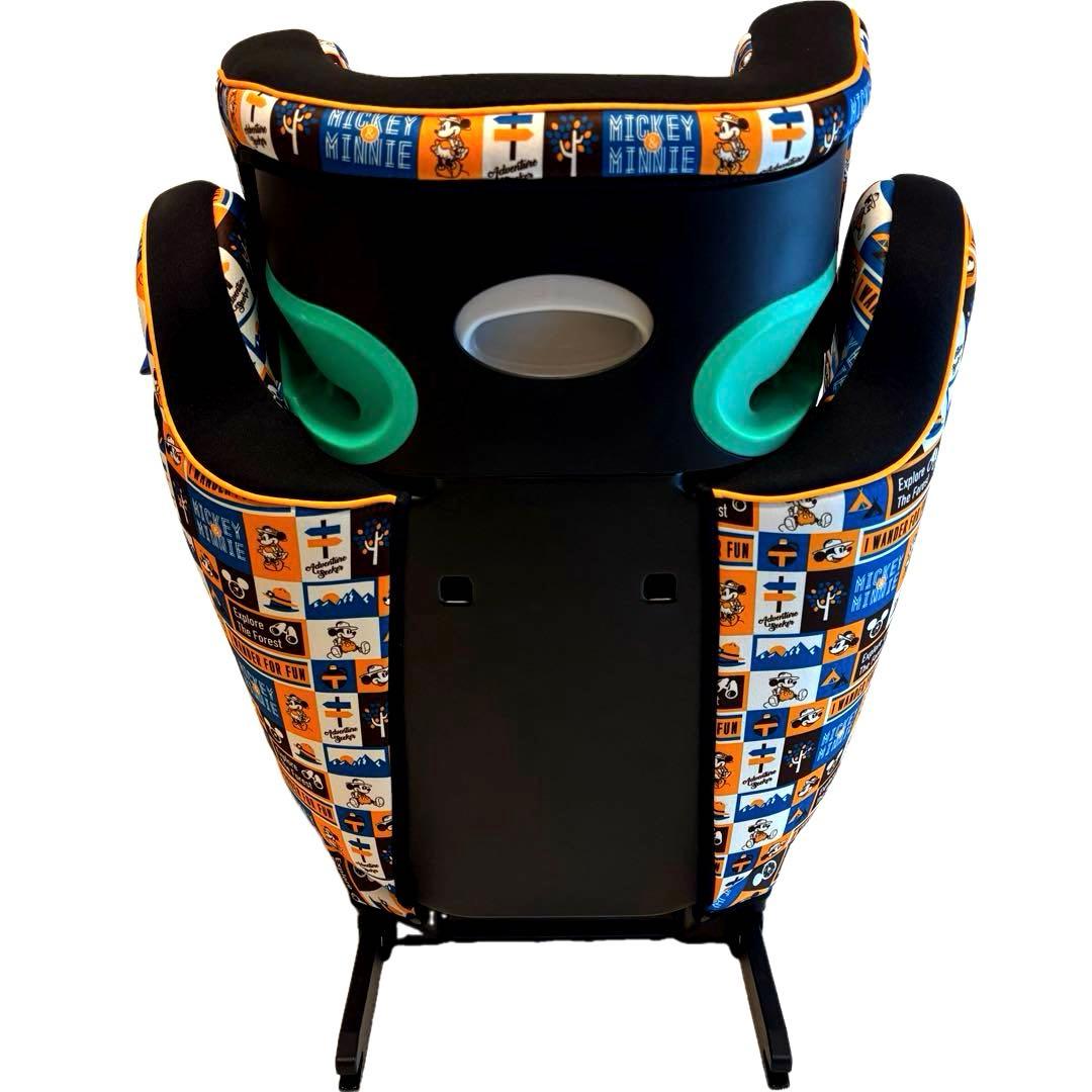 未使用級 ジュニアシート マムズキャリー ハイバックFIX ミッキー(キャンプ)