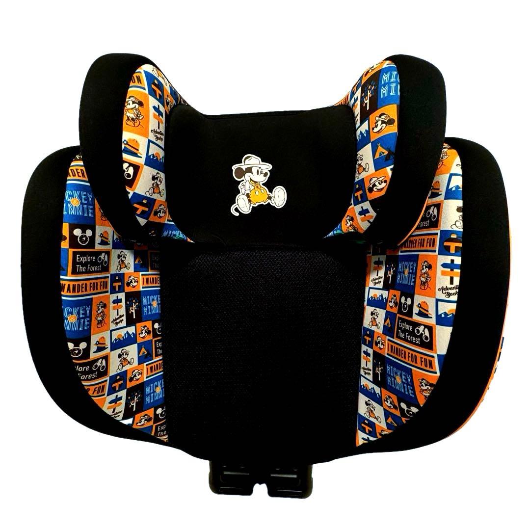 未使用級 ジュニアシート マムズキャリー ハイバックFIX ミッキー(キャンプ)