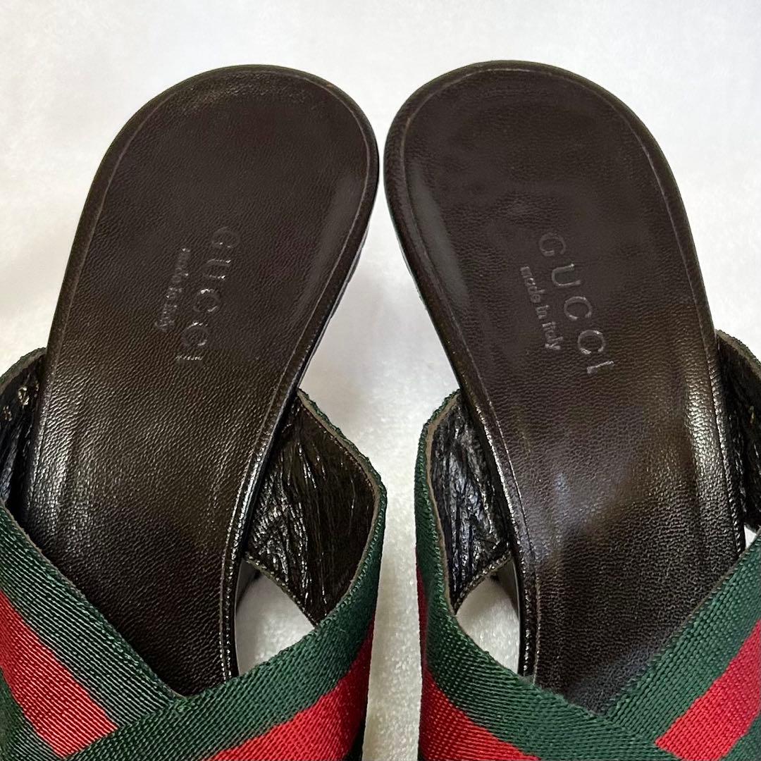 グッチ GUCCI ミュール パンプス ヒール ウェッジソール サンダル