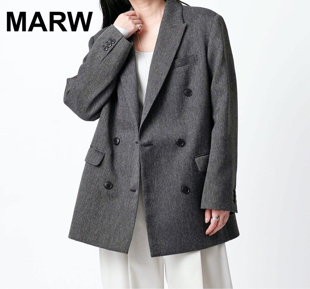 未使用級✨　MARW ユナイテッドアローズ　オーバー ダブル ジャケット グレー