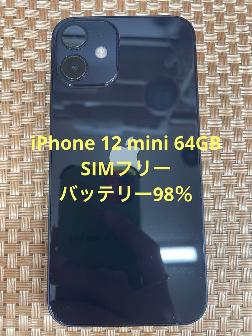 iPhone 12 mini 64 GBブラックSIMフリー【2560】