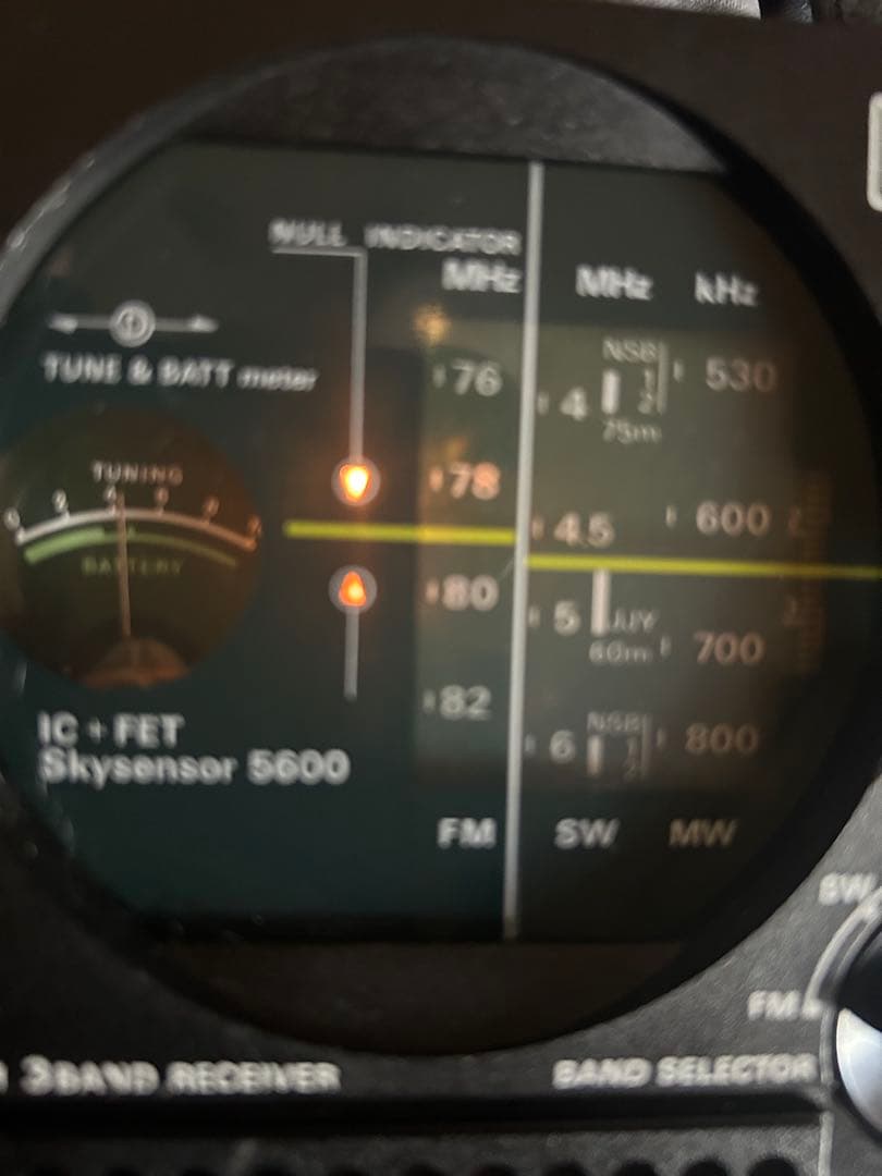 SONY スカイセンサーICF-5600 ACアダプター付き