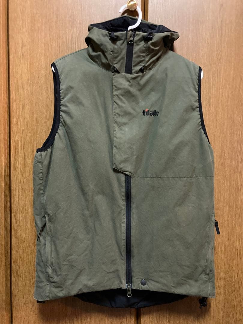 tilak ベンタイル フードベスト オリーブM ティラック ventile
