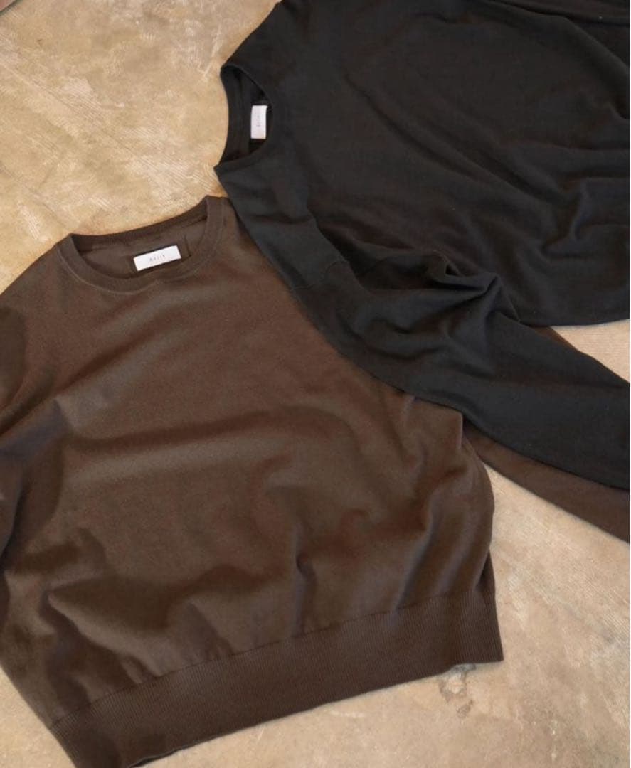 トップス afiit COTTON CASHMERE KNIT