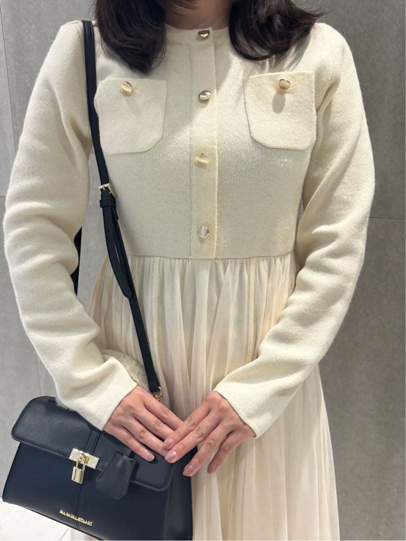 新品未使用タグ付♡ジルバイジルスチュアート♡ニットジャケットドッキングワンピース