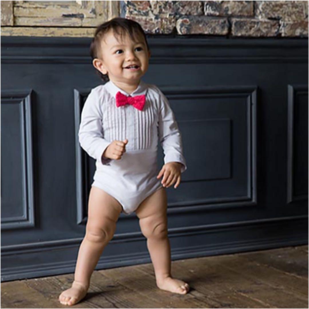 美品MARLMARLロンパース　ニットパンツニット帽子クラウンエプロン5点セット