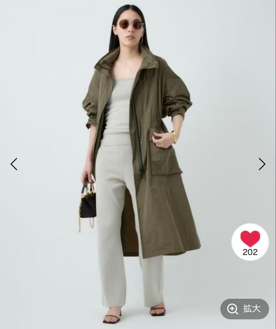 美品　Chaos カオス　プリズムライトコート　キャメル