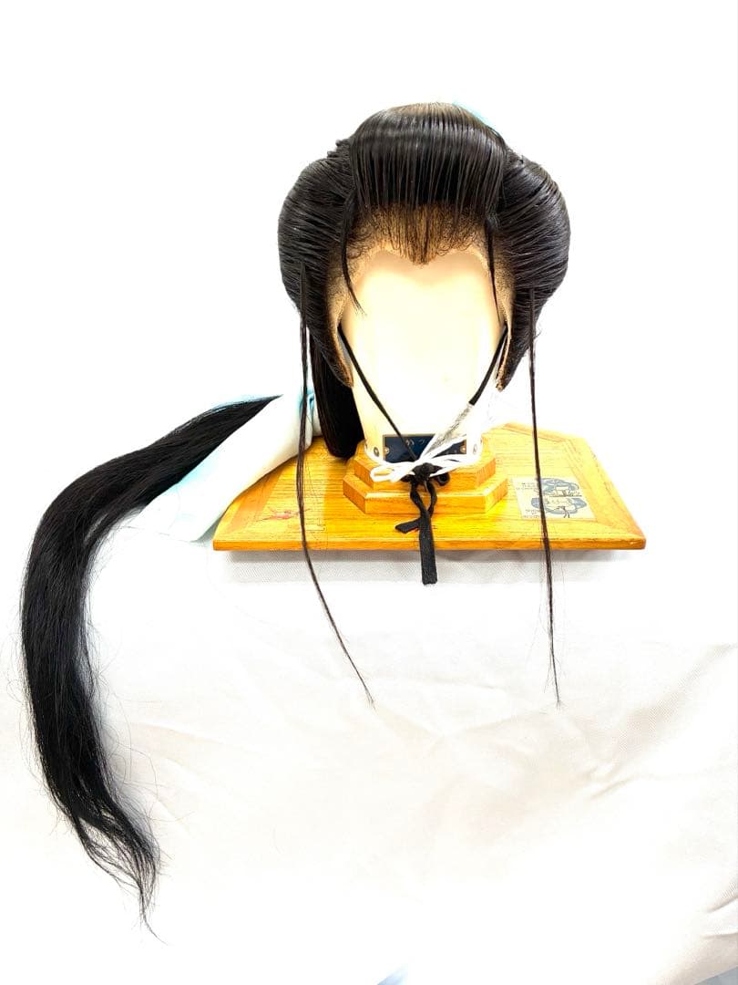 辰巳7号サイズ、洗い髪(髪長め)中古舞踊かつら、日本髪かつら、大衆演劇かつら