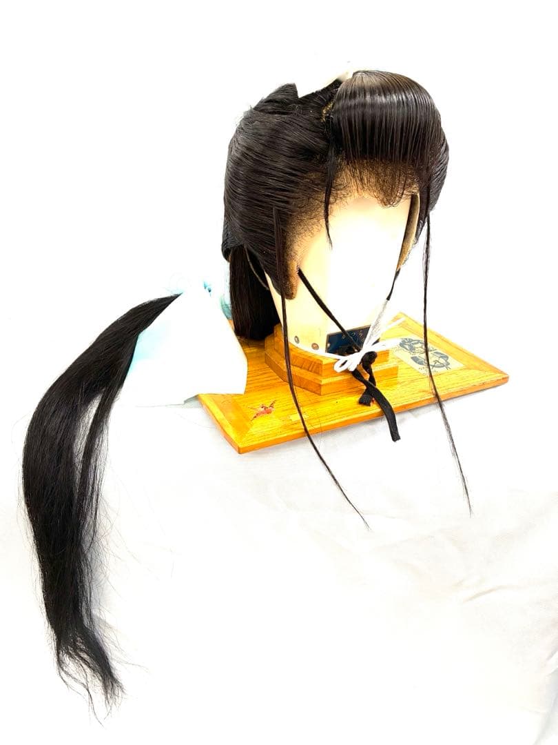 辰巳7号サイズ、洗い髪(髪長め)中古舞踊かつら、日本髪かつら、大衆演劇かつら