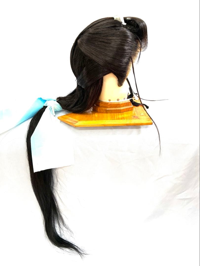 辰巳7号サイズ、洗い髪(髪長め)中古舞踊かつら、日本髪かつら、大衆演劇かつら