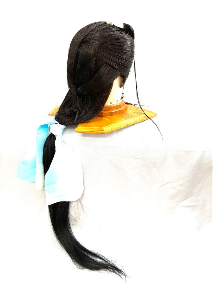 辰巳7号サイズ、洗い髪(髪長め)中古舞踊かつら、日本髪かつら、大衆演劇かつら