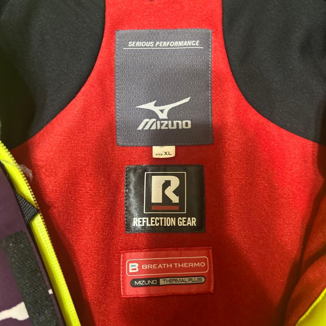 mizuno 紫色スキーウェアセット（ジャケット＆パンツ）