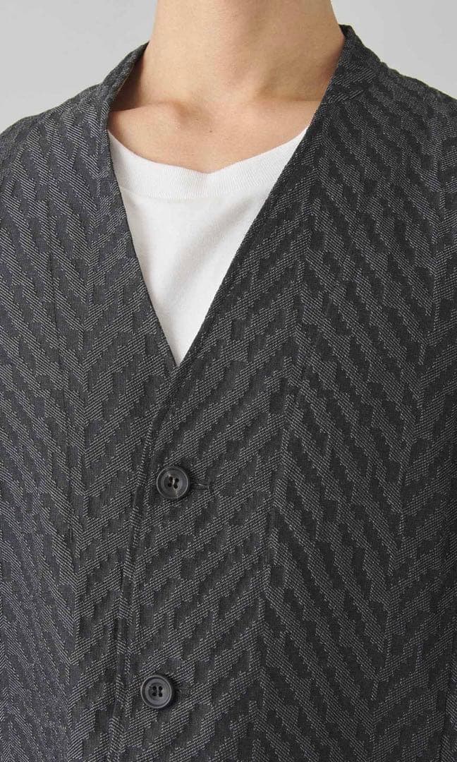 White Mountaineering ノーカラー ジャケット