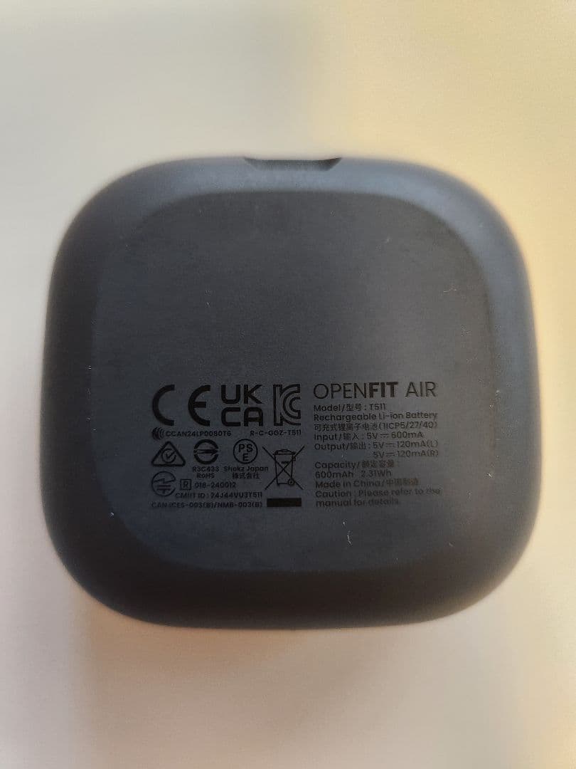 【右耳のみ】SHOKZ OPENFIT AIR ブラック