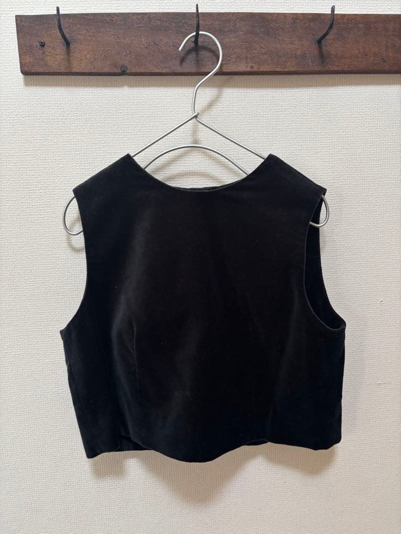 fig London ベルベットベスト　ブラック