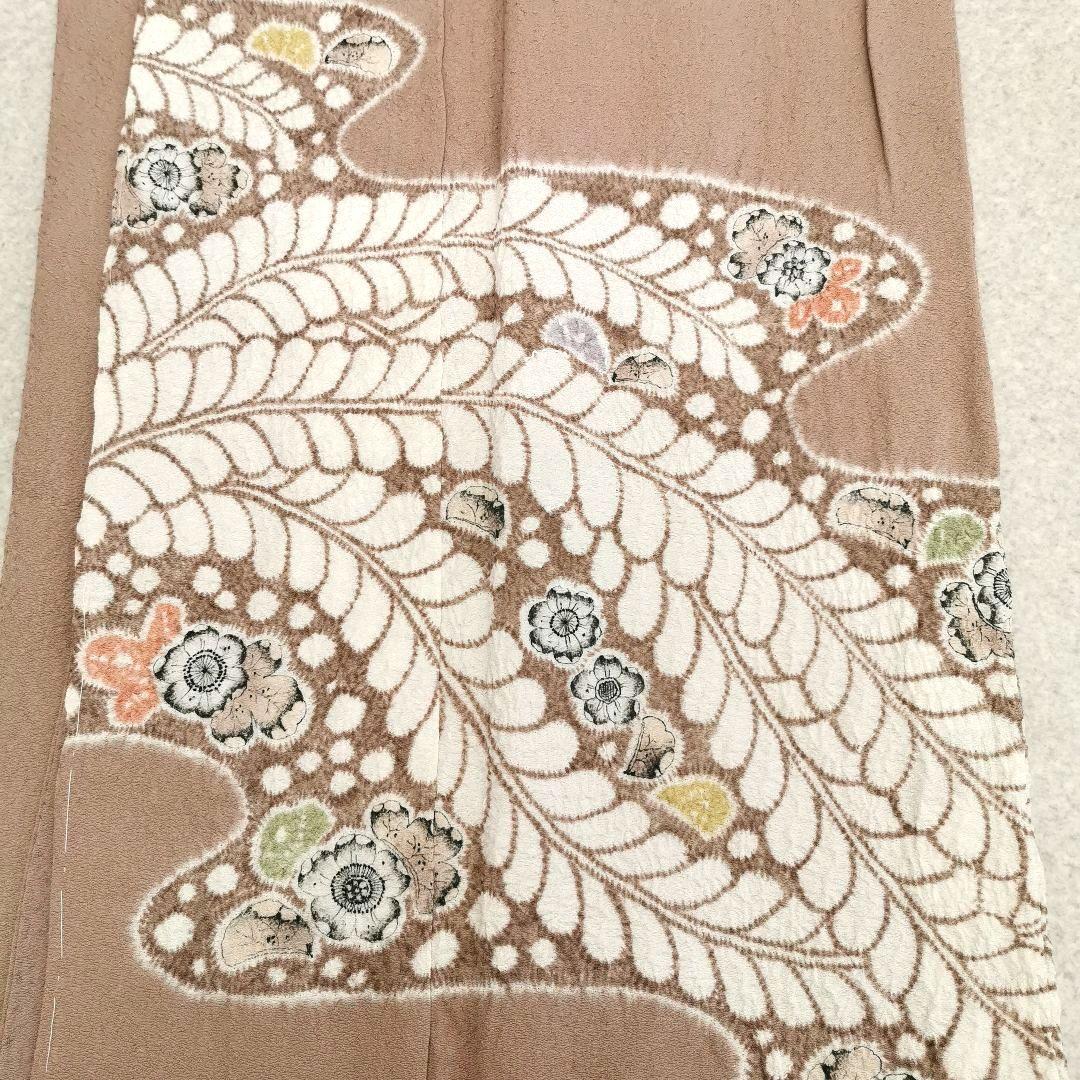 【新品 辻が花】優しいミルクティー色 技巧絞り 訪問着 付け下げ