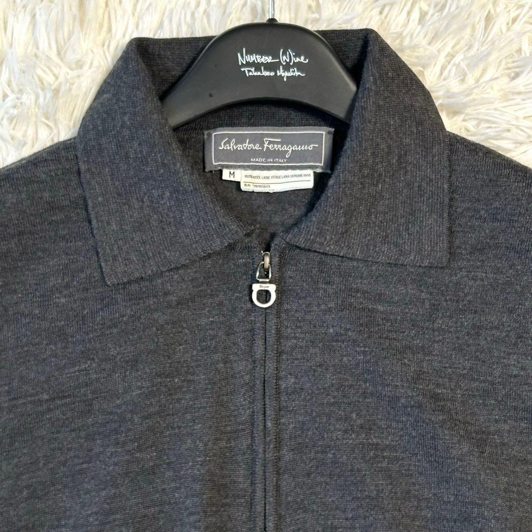 サルヴァトーレフェラガモ ガンチーニ ニット ハーフジップ フェラガモ 長袖 M