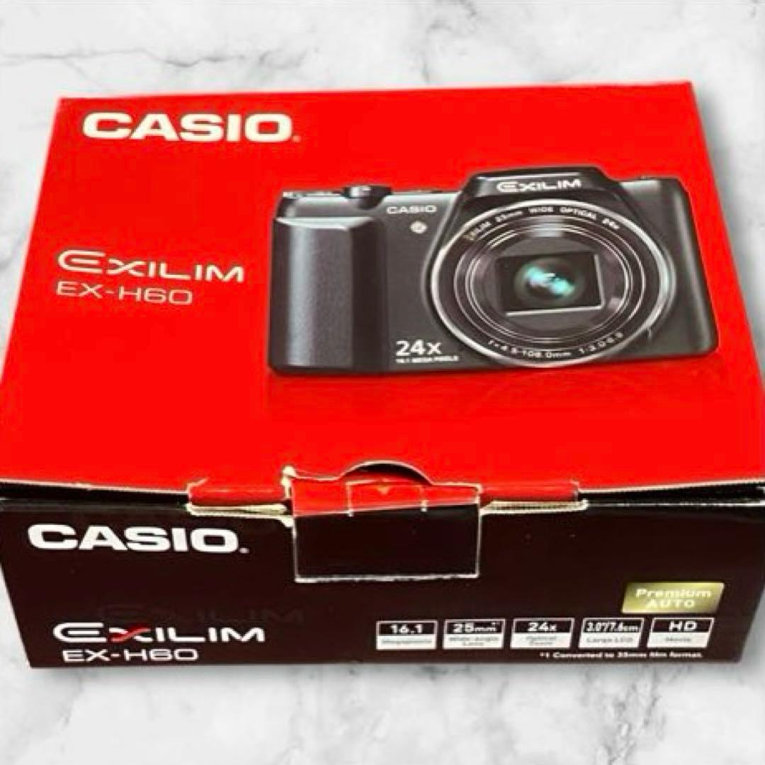 【カシオ】付属品箱付CASIO EXILIM EX-H60/コンデジ/ブラック