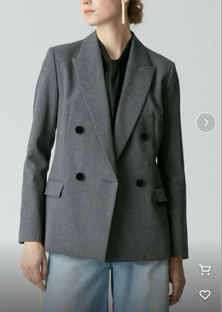 極美品　アルアバイル リオペルオックスダブルジャケット グレー　2023年