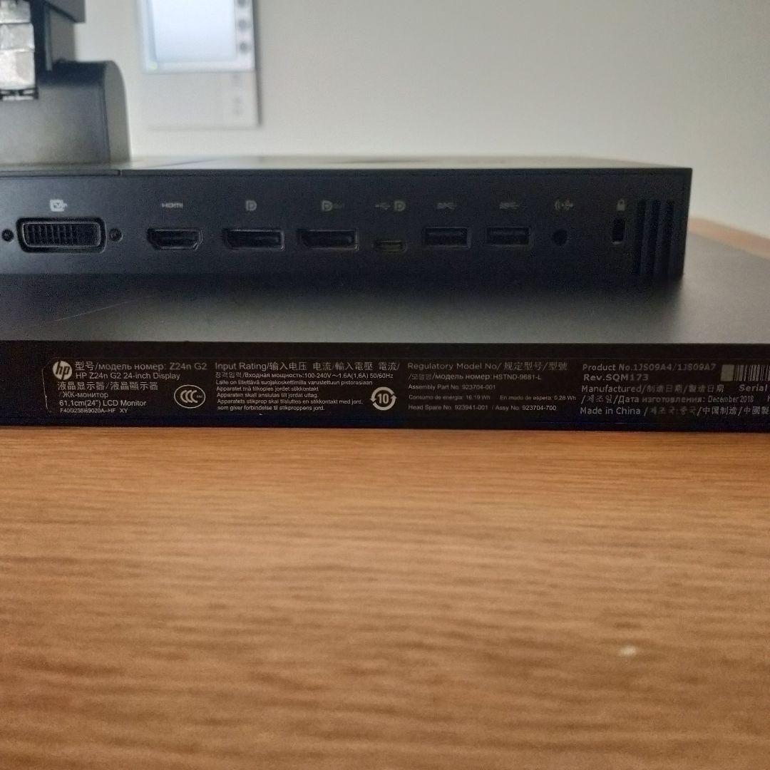 美品 HP Z24N G2 24インチモニター Type-C Mac対応