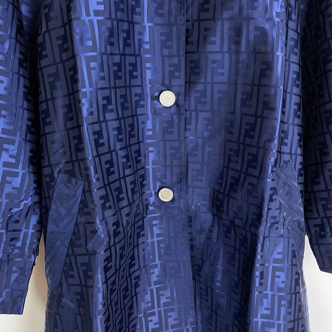 【美品】FENDI フェンディ ロングレインコート ズッカ柄