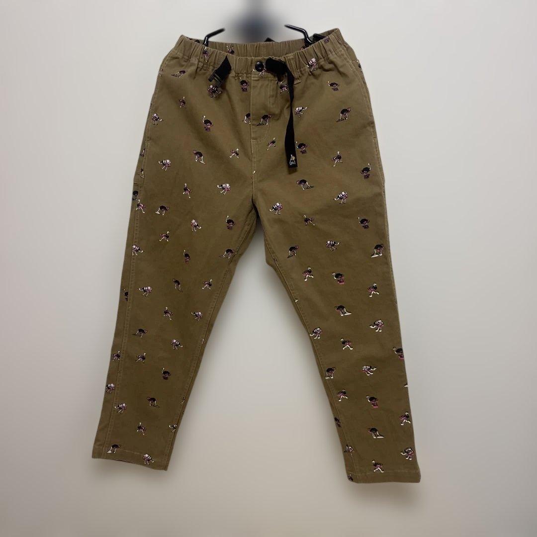 専用ダチョウ柄プリント パンツ、猫柄ワンピース、アニマル柄黒Tシャツ3点セット