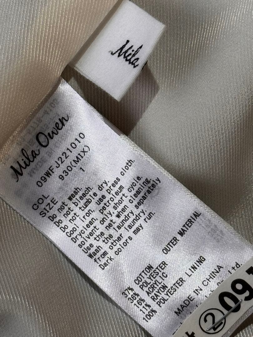 Mila Owen ツイードジャケット　金釦ダブルブレザー