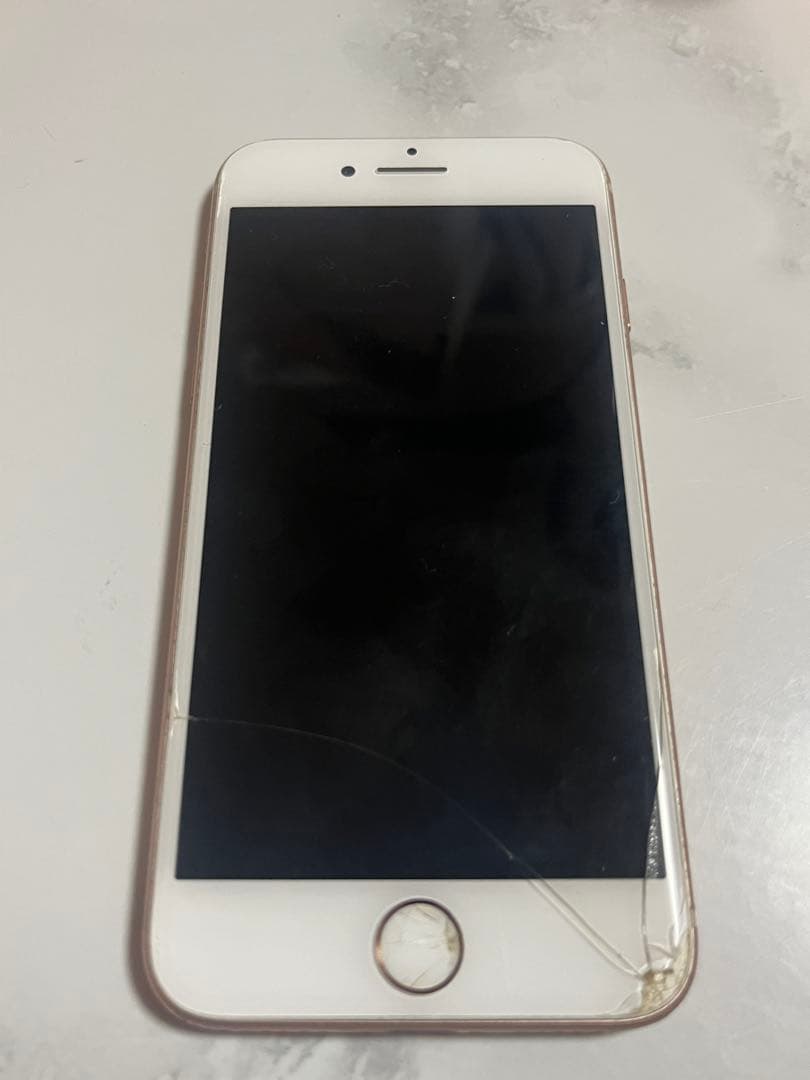 iPhone 8 ピンク　画面ひび割れあり　256GB ジャンク