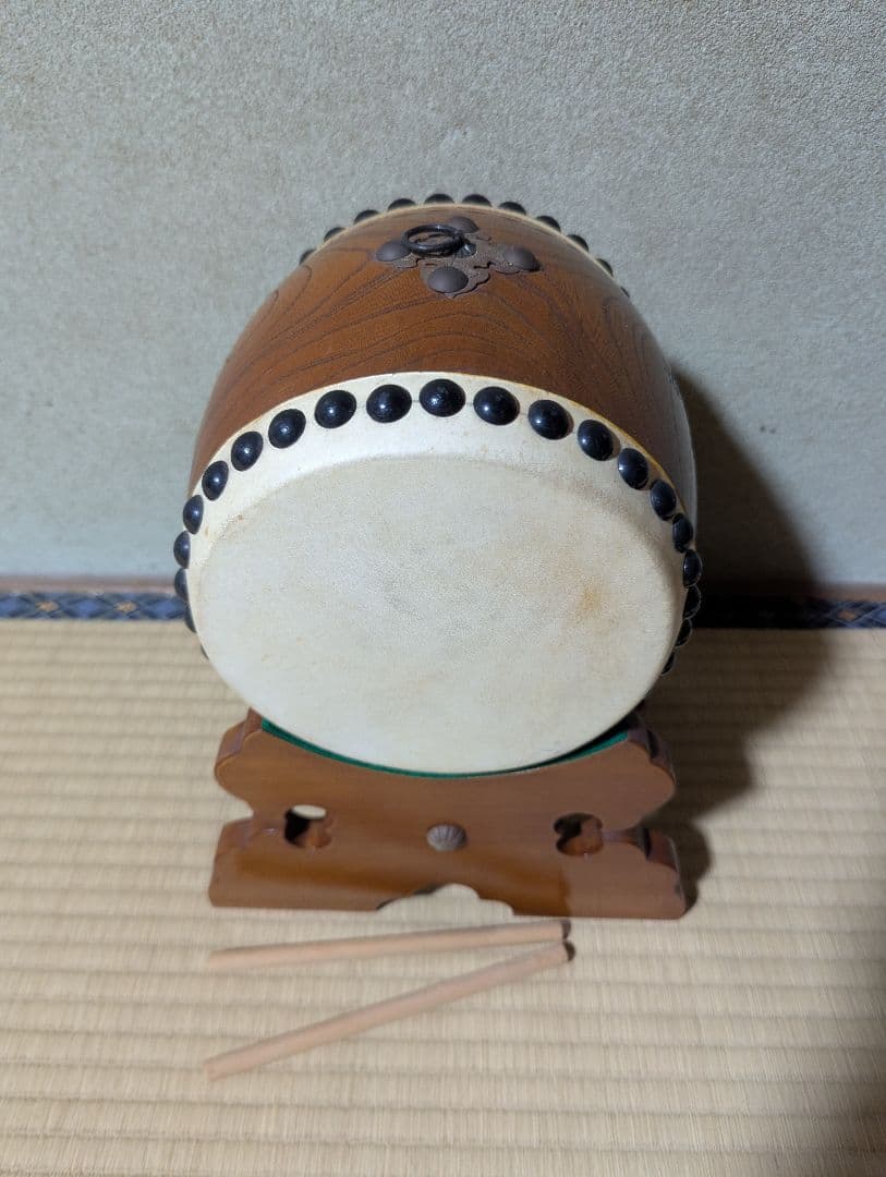 飾り太鼓　和太鼓 バチ付き ミニチュア和太鼓