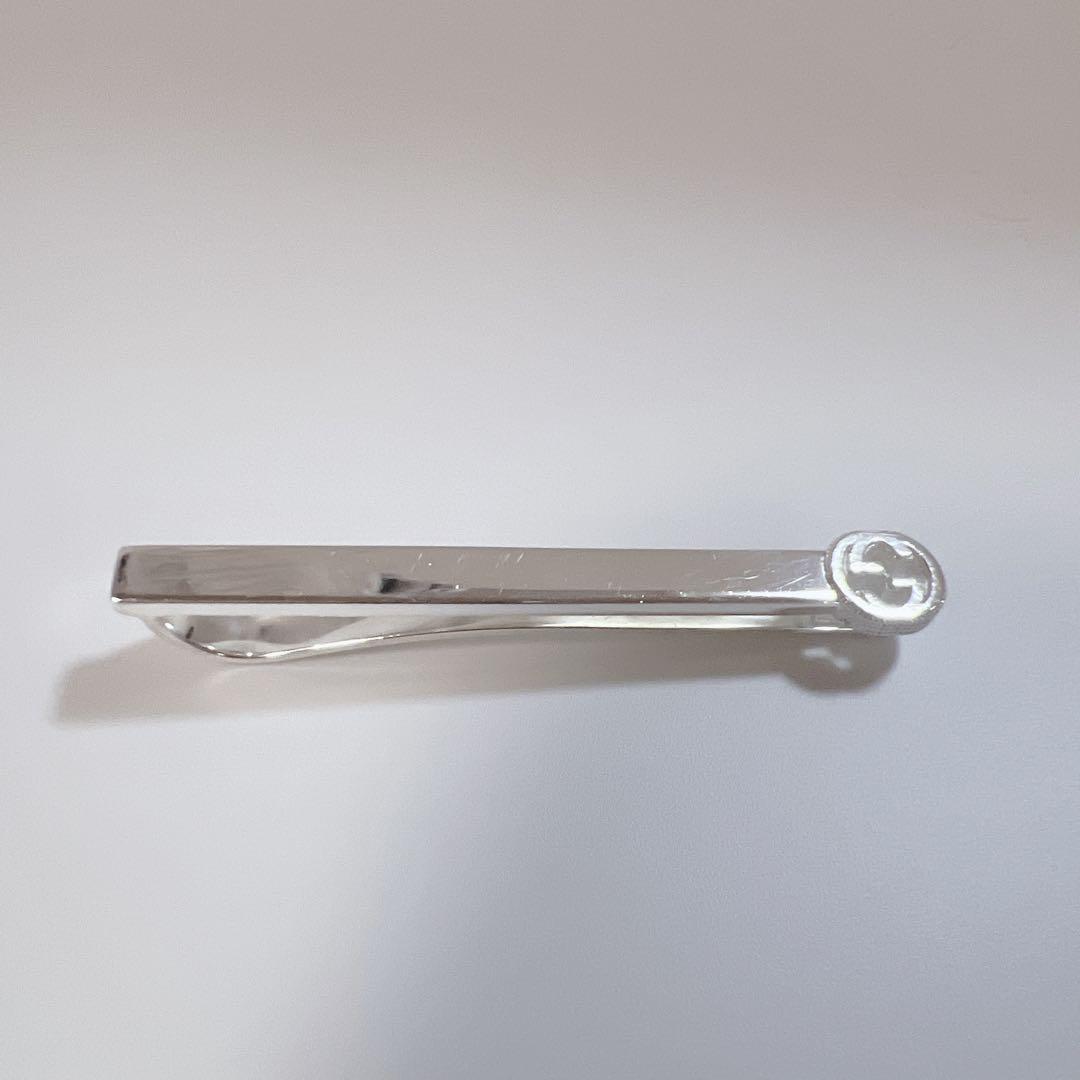 グッチ ネクタイピン シルバー インターロッキングG Ag925 GG ダブルG
