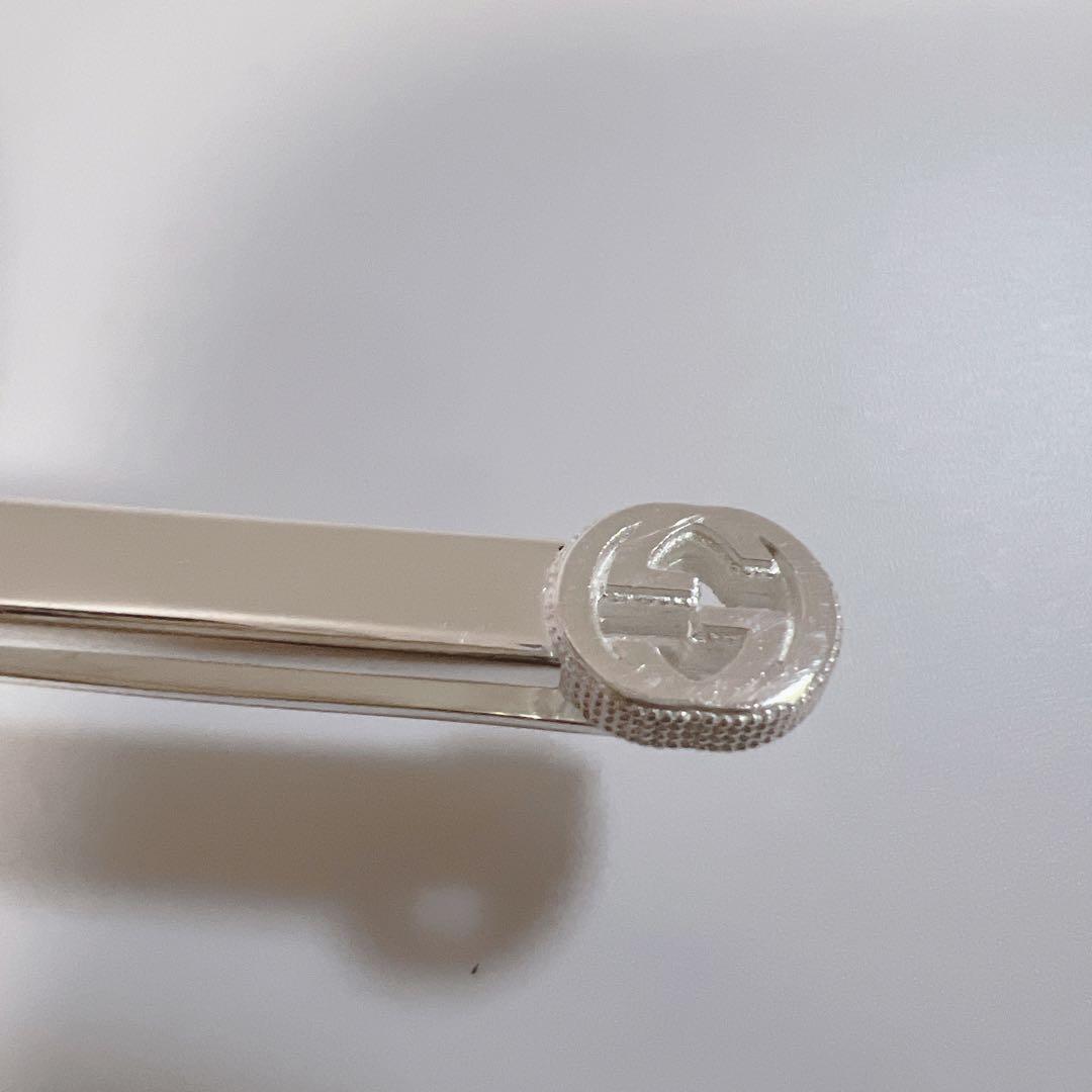 グッチ ネクタイピン シルバー インターロッキングG Ag925 GG ダブルG