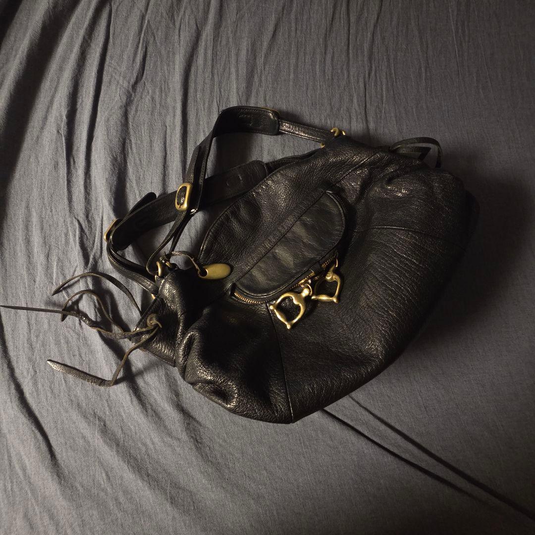 00's TOFF＆LOADSTONE レザーショルダーバッグ　y2k